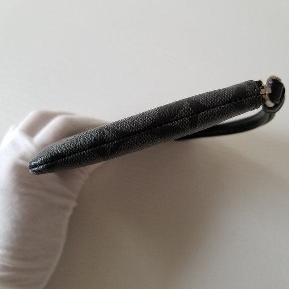 Coach Corner Wristlet Signature Coated Canvas & Leather - Picture 6 of 8